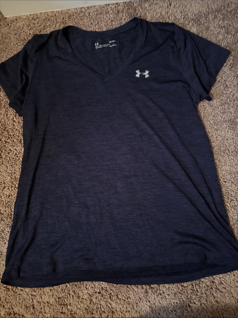 Under Armour Women's Dark Navy V-Neck Short Sleeve Tee